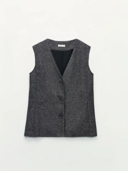 Удлиненный жилет с V-образным вырезом