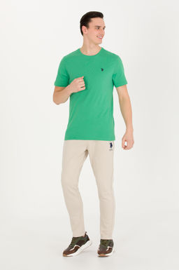 U. S. Polo Assn Мужская зеленая базовая футболка с круглым вырезом - U.s. polo assn фото 3
