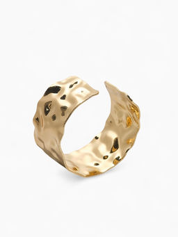 Браслет манжета «Мятый», цвет золото