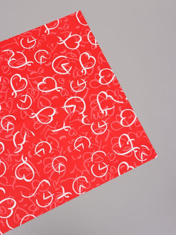 Цена за 20 шт. Пленка для цветов, «Сердца», красная, 57×57 см