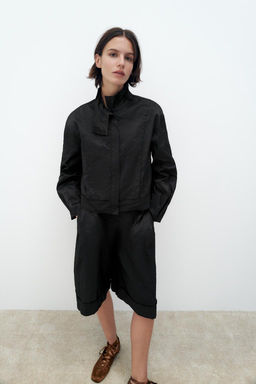 METALLIC THREAD BOMBER JACKET - Zara фото 2