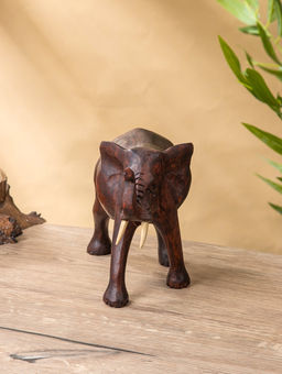 Сувенир «Слон», 24×11×16 см, дерево суар, тёмно-коричневый