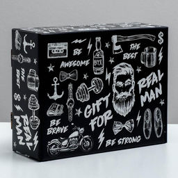 Коробка подарочная двухсторонняя складная, упаковка, «Брутальному мужчине», 27×21×9 см