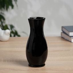 Ваза «Тьяго», талия, d=5 см, 16.5×7 см, керамика, чёрная