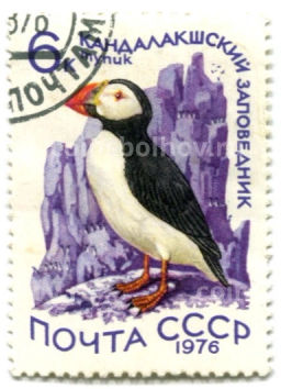 Марка Кандалакшский заповедник Тупик 1976 год