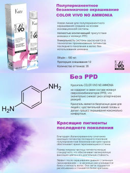 7.06 Kezy Color Vivo NO AMMONIA Блондин карамельный 100 мл  фото 2