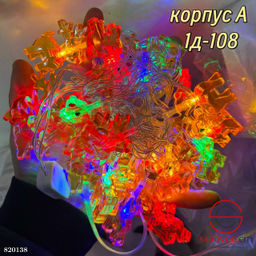 Светодиодная гирлянда в форме Санта-Клауса, снеговика