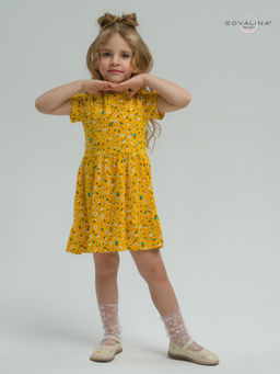 Платье Лето цветы на горчице - Sovalina фото 10