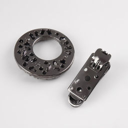 Декоративная застёжка, 7.5×4.5 см, цвет чёрный