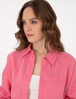 Pembe Oversize Uzun Kollu G_mlek