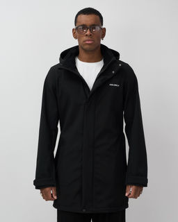 Парка спортивная мужская с капюшоном softshell черного цвета 9565Ch - Mtforce фото 9