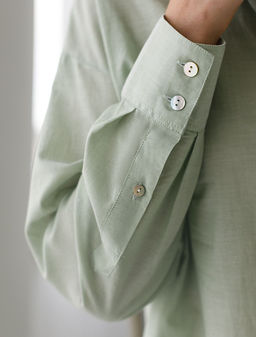 Блузка свободная с карманом из хлопка - Vilatte фото 7