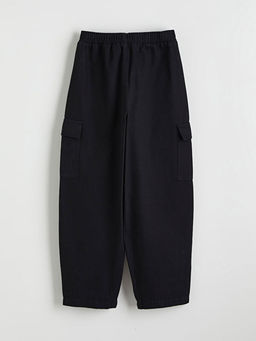 Beli Lastikli K?z ?ocuk Kargo Pantolon