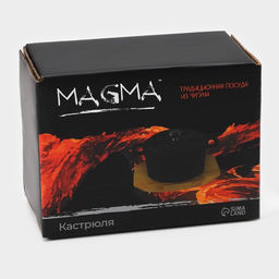 Кастрюля Magma «Хотан», 750 мл, 18.6×14×7 см, индукция, чугун, чёрная