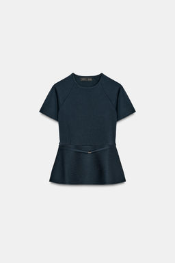 KNIT PEPLUM TOP - Zara фото 7