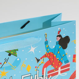 Пакет ламинированный вертикальный Зимний каток, M 26 30 9 см - Дарите счастье фото 5