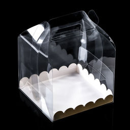 PVC Коробка для бенто - торта, прозрачная, 14×14×12 см