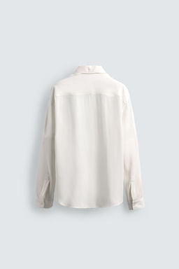 CAMISA FLUIDA LAZO CORTO / Blanco - Zara фото 8