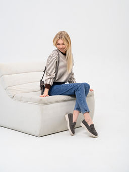 Лоферы туфли EDART 176.1593 be. Серый замок замша  фото 23