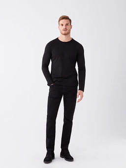 Bisiklet Yaka Uzun Kollu Erkek Ti??rt