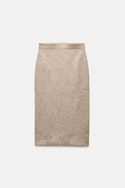 100% WOOL MIDI SKIRT - Zara фото 5