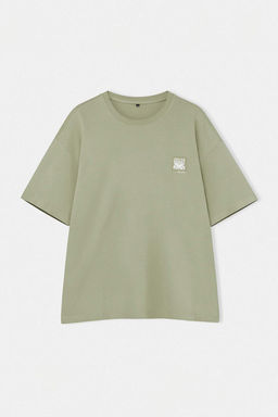 Ekru Oversize/Genis Kesim Nak?sl? %100 Pamuk T-shirt TMNSS26TS00024 - Trendyolmilla фото 7