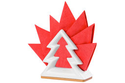 Салфетница на дер. подставке 11*5*11 см "Елочка"