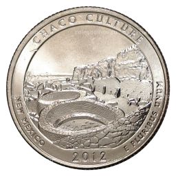 Монета 25 центов 2012 года P №12 Национальный исторический парк Чако