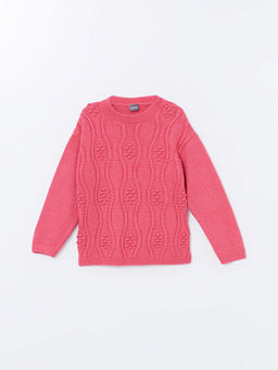 Bisiklet Yaka K?z ?ocuk Triko Kazak