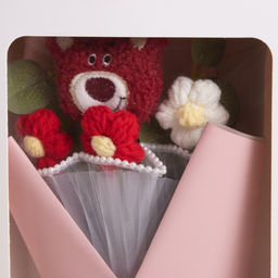 Фигурка светящаяся RISALUX «Букет. Медведь», LED-ночник, 3×AG10, 8×17×29 см