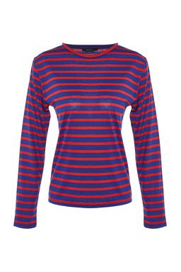 TRENDYOLMILLA Yesil Cizgili Regular/Normal Kal?p Basic Bisiklet Yaka Orme T-Shirt TWOAW23TS00002 фото 8