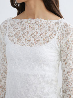 Kay?k Yaka Dantelli Bluz