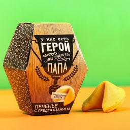 Цена за 2 шт. Печенье с предсказанием У нас есть герой - папа: 1 шт.