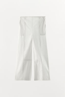 PANTAL?N ALGOD?N 100% PUNTILLA / Blanco - Zara фото 3