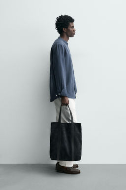 CAMISA RELAXED FIT LINO - ALGOD?N / Azul profundo - Zara фото 4