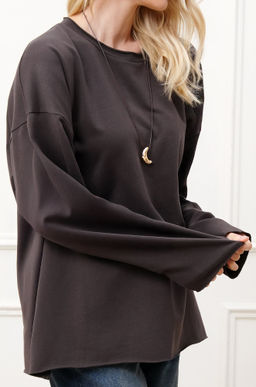 Женский лонгслив оверсайз из футера двухнитки Happyfox - Happy fox фото 5