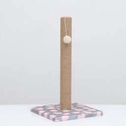 Когтеточка «Столбик», 54×30×30 см, на подставке, джут, цвет МИКС