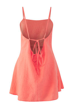 TRENDYOLMILLA Siyah Mini Dokuma %100 Keten Plaj Elbisesi TBESS25EL00103 фото 11