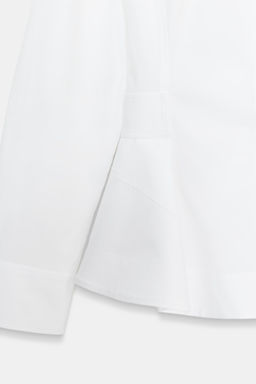 CAMISA POPEL?N PEPLUM ZW COLLECTION / Blanco - Zara фото 7