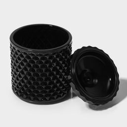 Сахарница Доляна «Малифисента», 280 мл, 8.5×14 см, стекло, чёрная