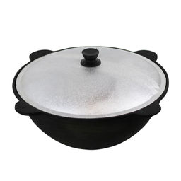 Казан 12,0 л чугунный Узбекский, круглое дно, с крышкой арт. KZN012KD