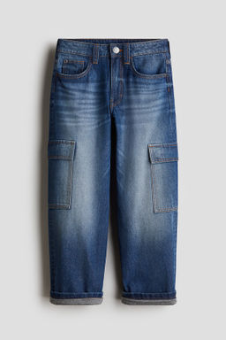 Vaquero cargo con forro de punto Loose Fit