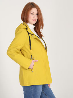 Ветровка горчичная больших размеров женская - Almond фото 5
