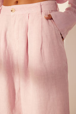 Sar? %100 Keten Yuksek Bel Barrel Pantolon TWOSS24JE00243 - Trendyolmilla фото 11