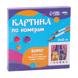 Картина по номерам на подставке Кот в окне 15 15 см - Школа талантов фото 3