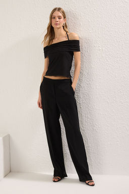 Haki Baglama Detayl? Madonna Yaka Fitted/Vucuda Oturan Orme Bluz TWOSS25BZ00383 - Trendyolmilla фото 5