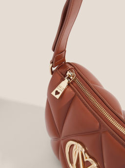 Кросс-боди LOVE MOSCHINO EMBOSSED Q Артикул 4561062, красно-коричневый  фото 3