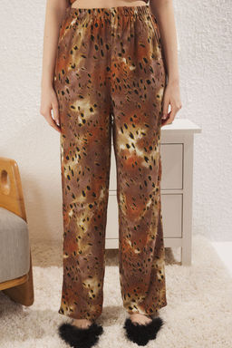 Trendyolmilla Cok Renkli Leopar Desenli Viskon Dokuma Pijama Tak?m? THMSS25PT00090 фото 3