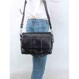 Сумка женская искусственная кожа FR-3728-L, 1отд, плечевой ремень, черный SALE 258367 - Adelia фото 5