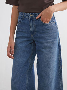 Wideleg Kad?n Jean Pantolon